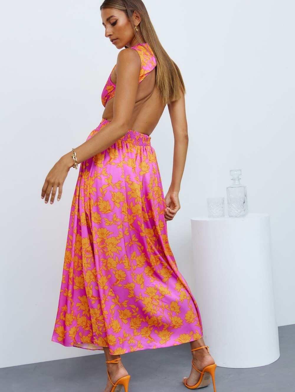 $130 Hello Molly Lovely Travels Midi Dress S US 4